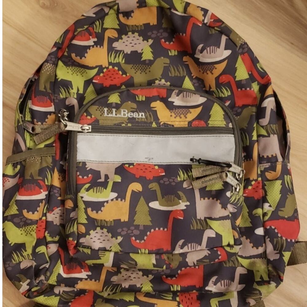L.L. Bean Dinosaur Print Small Children's Backpack Travel School